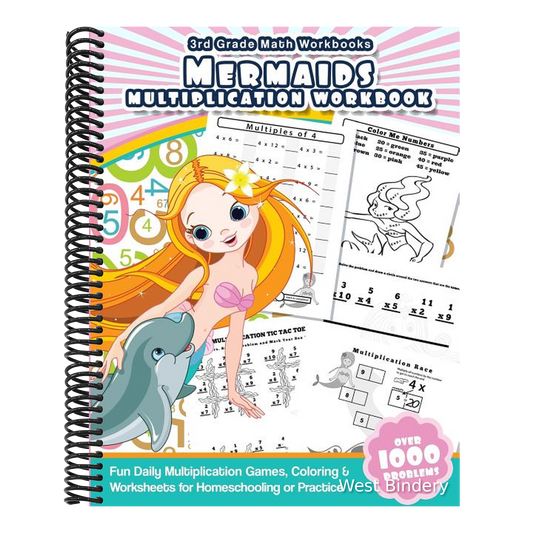 3rd Grade Math Workbooks Mermaids Multiplication Workbook: Fun Daily Multiplication Games, Coloring & Worksheets for Homeschooling or Practice