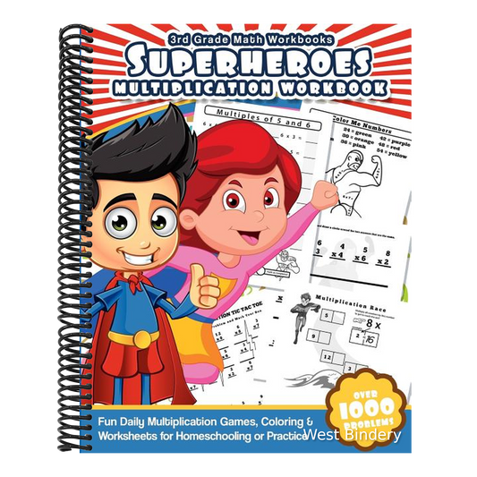 3rd Grade Math Workbooks Superheroes Multiplication Workbook: Fun Daily Multiplication Games, Coloring & Worksheets for Homeschooling or Practice