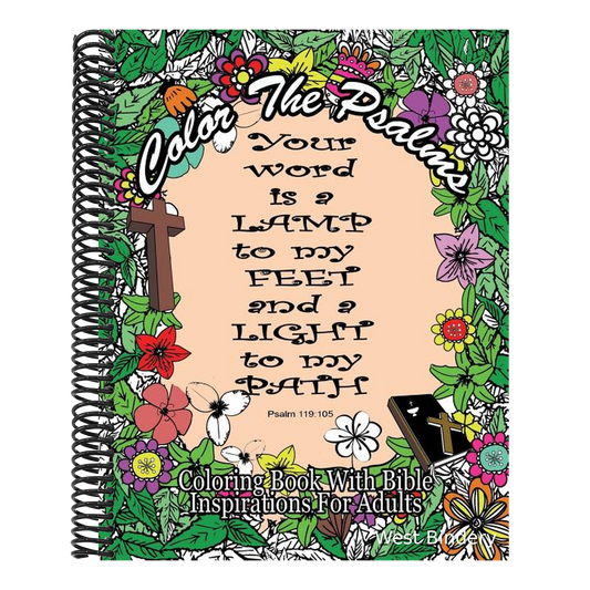 Color The Psalms Coloring Book With Bible Inspirations for Adults: 35 Christian Psalms For Faith, Peace, Calm and Relaxation