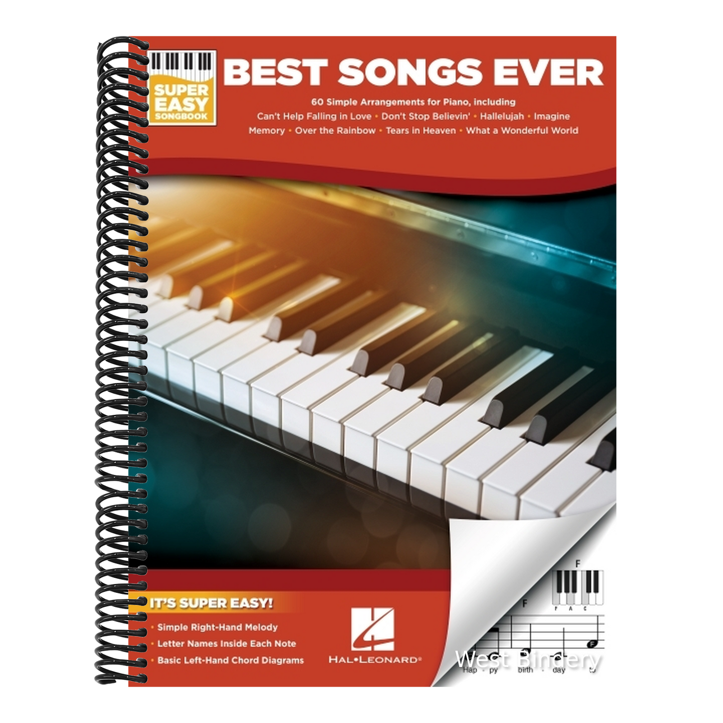 Best Songs Ever Super Easy Piano Songbook - Beginner Piano Book for Adults and Kids with 60 Classic Songs - Piano Sheet Music Book with Lyrics