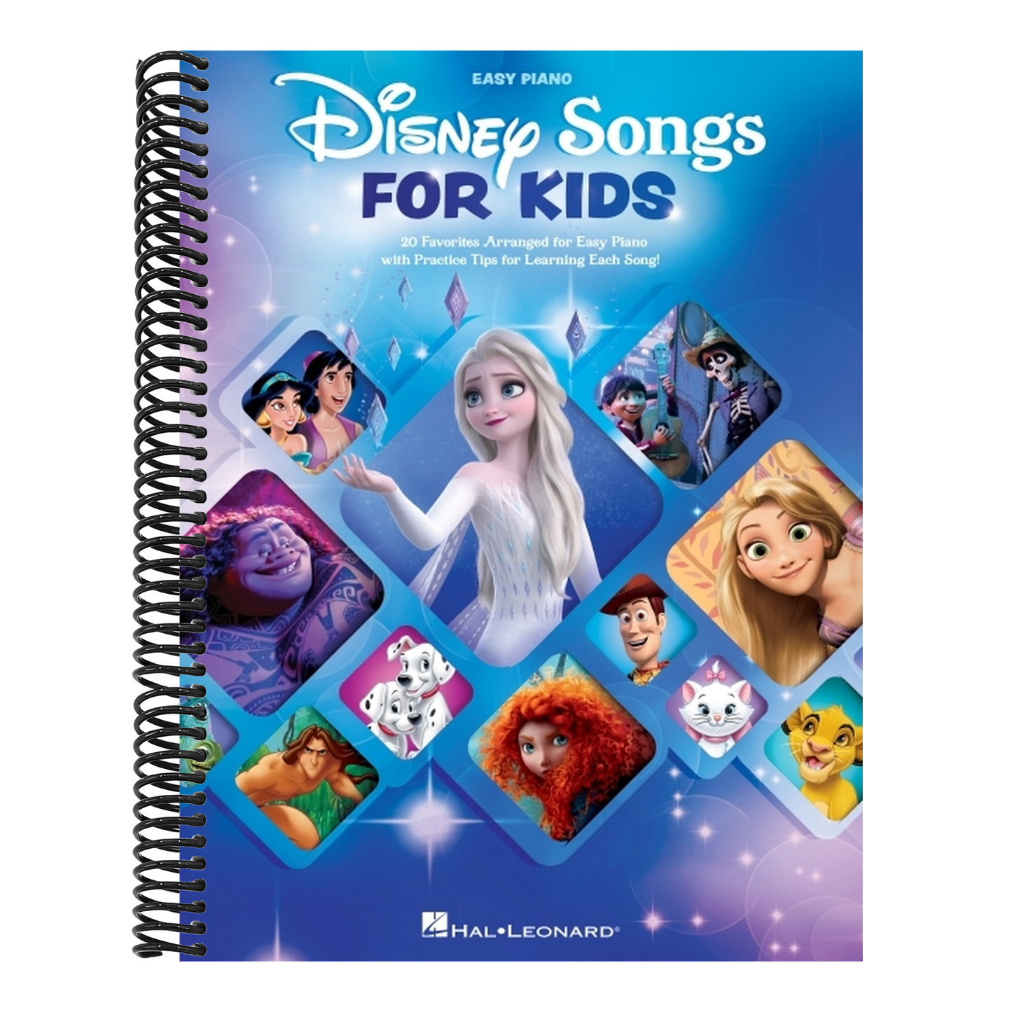 Disney Songs for Kids - Easy Piano Songbook with 20 Songs - Easy-To-Play Disney Piano Book - Outstanding Sheet Music Book Collection - Piano Song Book (Spiral Bound)