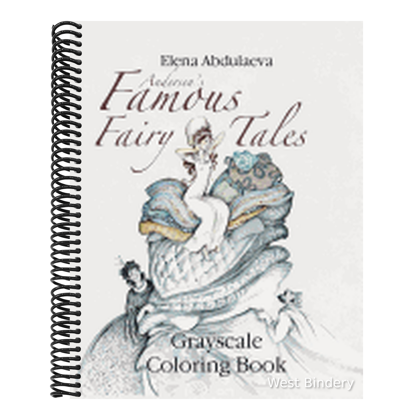 Andersen's Famous Fairy Tales Grayscale Coloring Book: Creative Art Therapy & Stress Relief for Adults