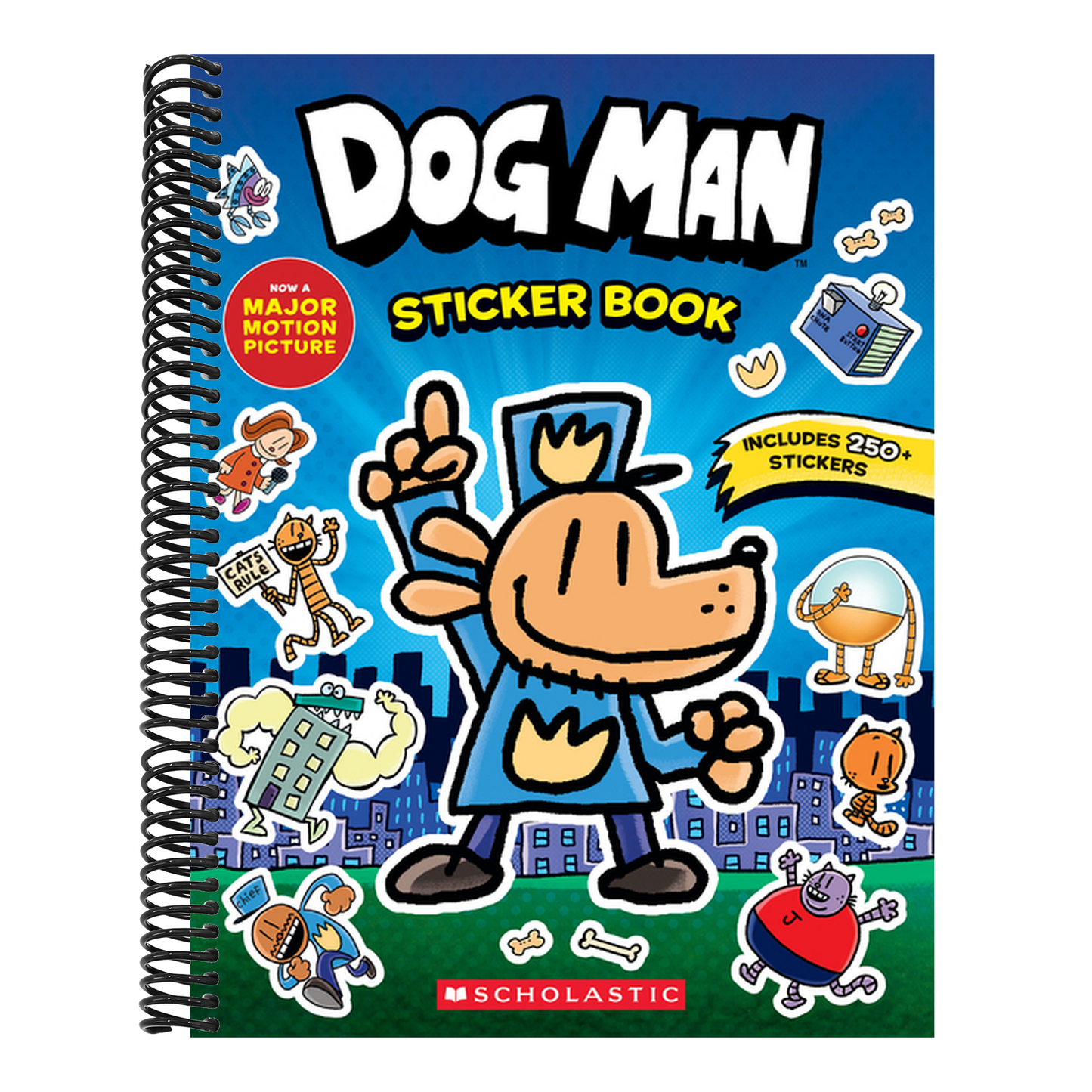 Dog Man: Official Sticker Book (Dog Man) (Spiral Bound)