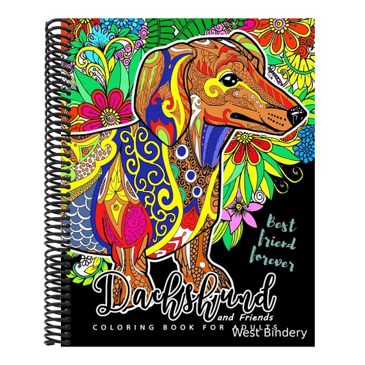 Dachshund coloring book for Adults and Friend: Dog coloring book for dog and puppy lover