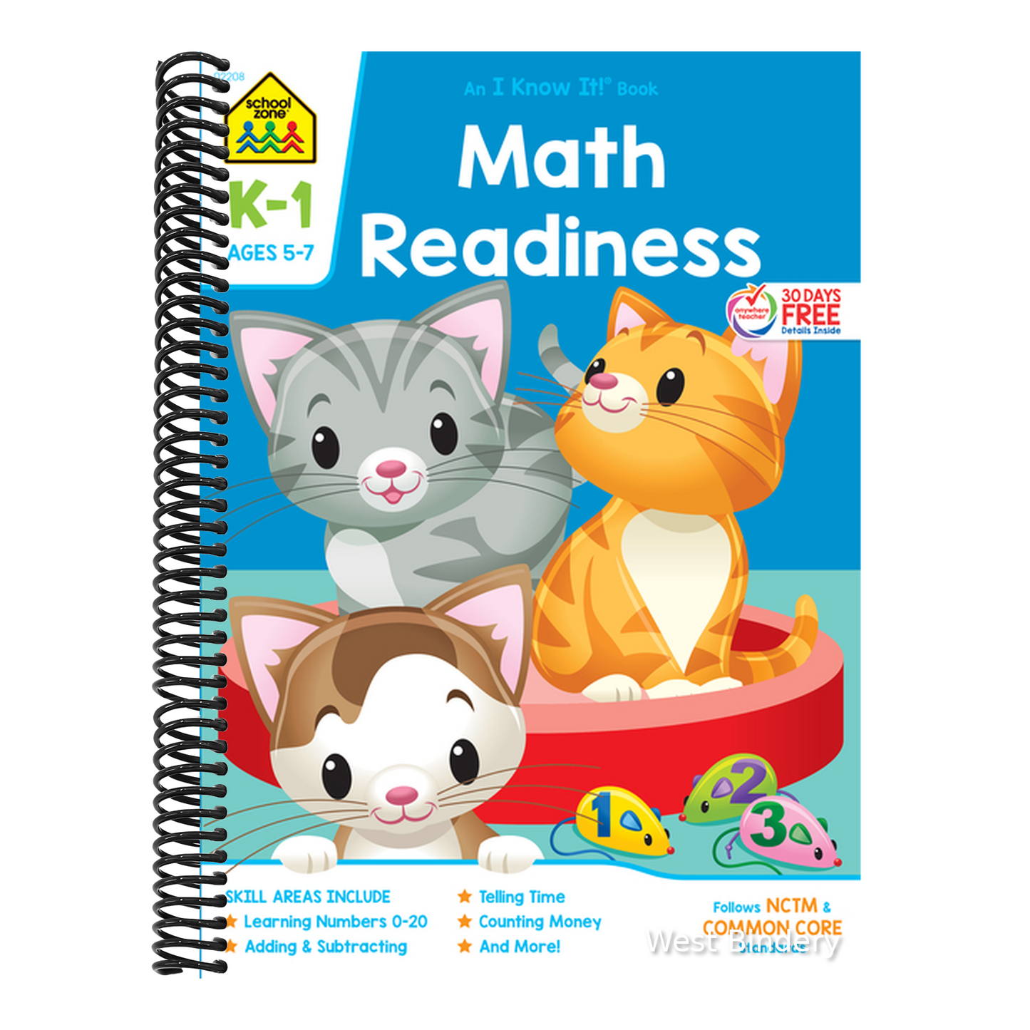 School Zone Math Readiness Grades K-1 Workbook