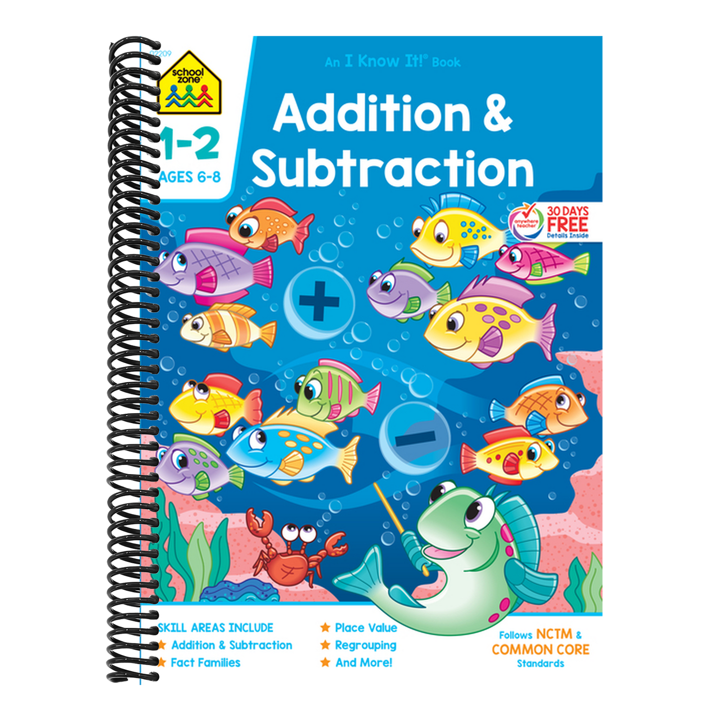 School Zone Addition & Subtraction Grades 1-2 Workbook