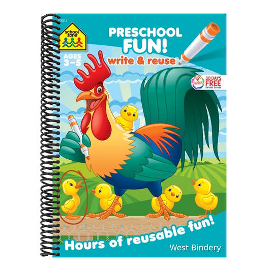 School Zone Preschool Fun! Write & Reuse Workbook