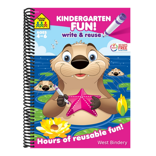 School Zone Kindergarten Fun! Write & Reuse Workbook