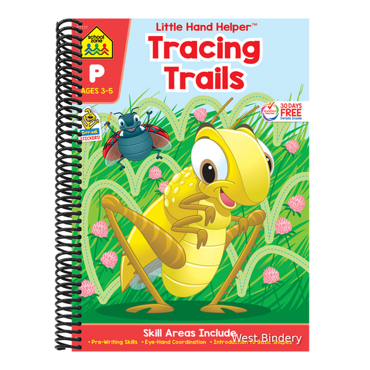 School Zone Tracing Trails Workbook with Stickers