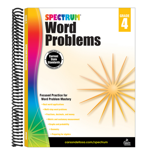 Word Problems, Grade 4: Volume 77 (Spiral Bound)