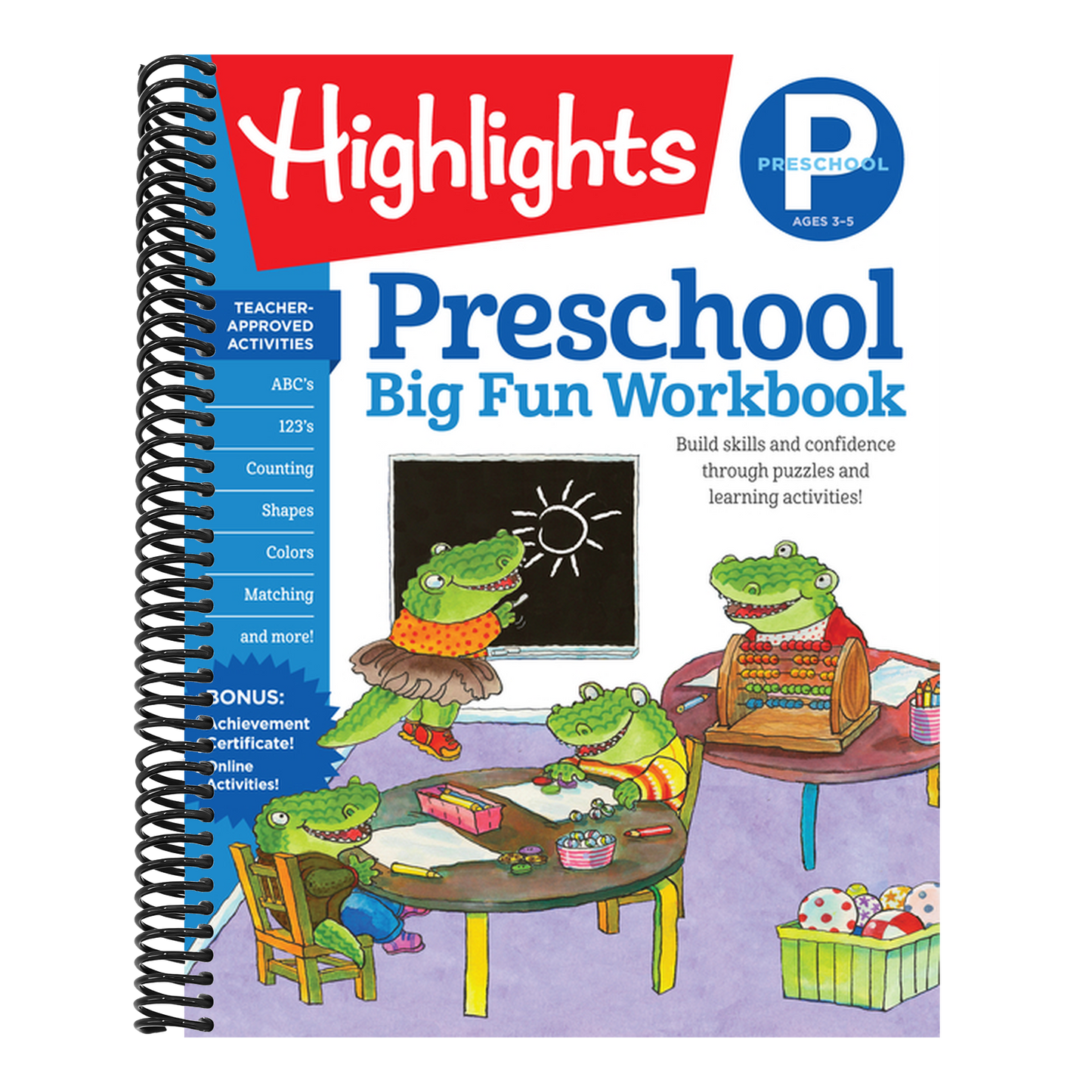 Preschool Big Fun Workbook: 256-Page Preschool Learning Workbook, Practice Math, Writing, Shapes and More with Puzzles and Activities for Preschoolers (Highlights Big Fun Activity Workbooks)