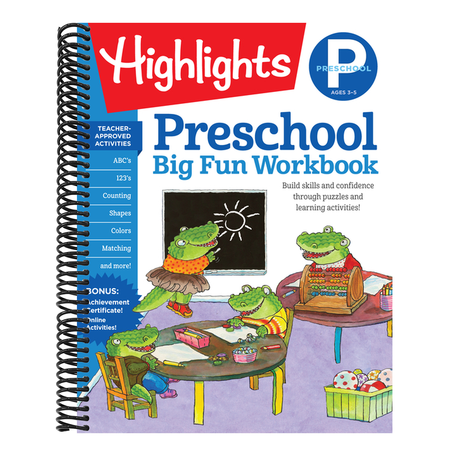 Preschool Big Fun Workbook: 256-Page Preschool Learning Workbook, Practice Math, Writing, Shapes and More with Puzzles and Activities for Preschoolers (Highlights Big Fun Activity Workbooks)