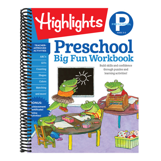 Preschool Big Fun Workbook: 256-Page Preschool Learning Workbook, Practice Math, Writing, Shapes and More with Puzzles and Activities for Preschoolers (Highlights Big Fun Activity Workbooks)