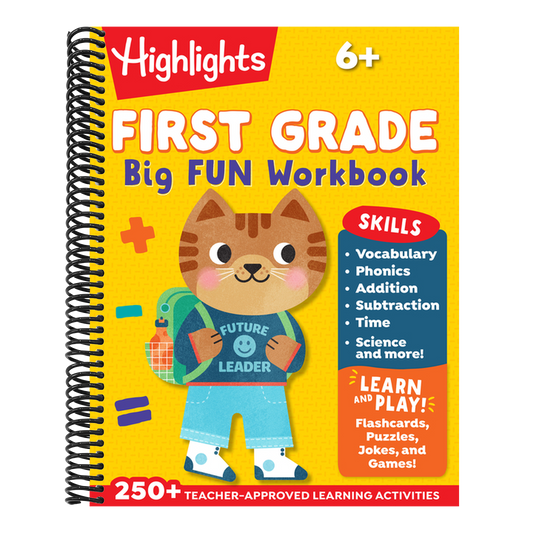 First Grade Big Fun Workbook: First Grade Workbook with 256 Pages of Activities for Reading Comprehension, Math, Science and More to Build Essential S (Highlights Big Fun Activity Workbooks) (Spiral Bound)