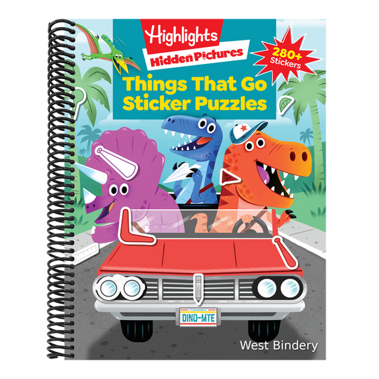 Things That Go Sticker Puzzles: Transportation Activity Book of Cars, Trucks, Planes and More, Hidden Pictures Puzzles with 280 Stickers for Kids 3 an
