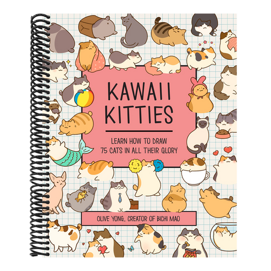 Kawaii Kitties: Learn How to Draw 75 Cats in All Their Glory (Kawaii Doodle #6) (Spiral Bound)