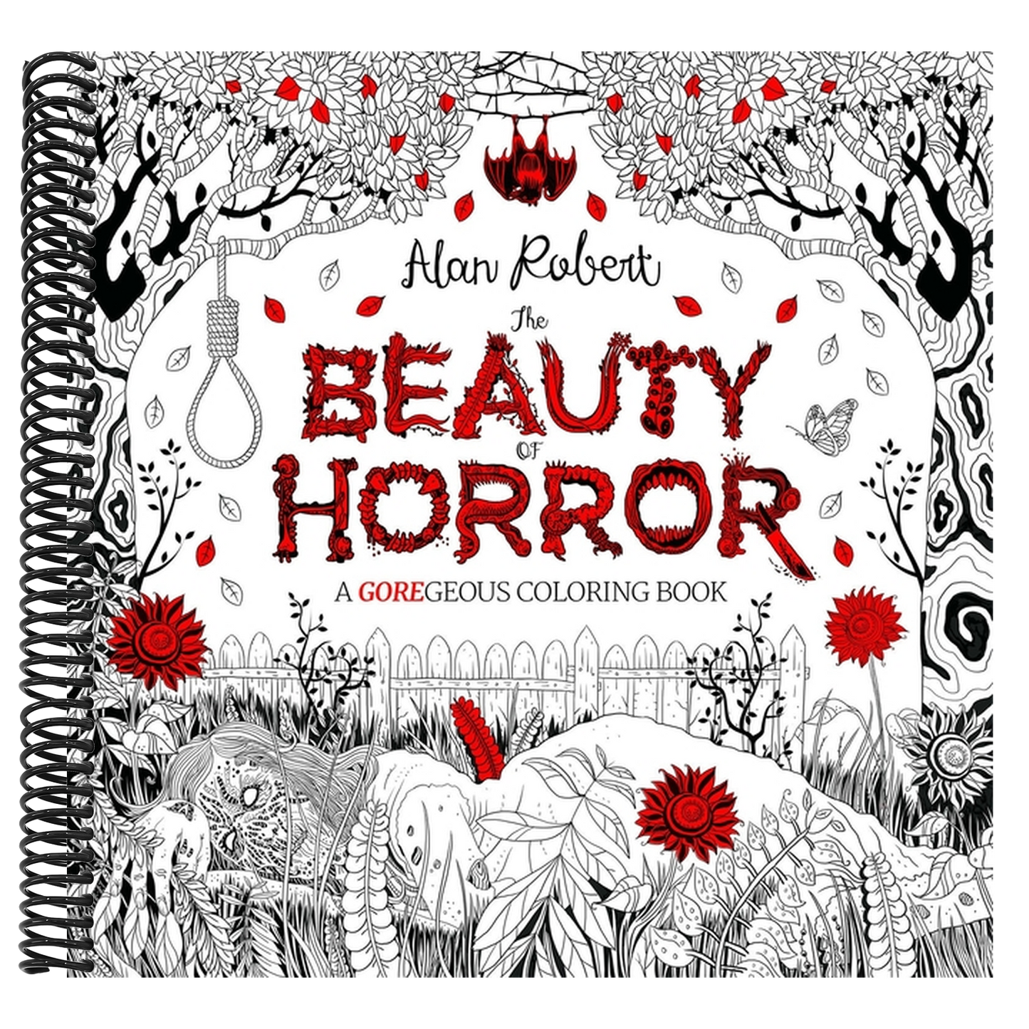 The Beauty of Horror 1: A Goregeous Coloring Book (Spiral Bound)