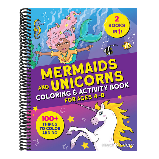 Mermaids and Unicorns Coloring & Activity Book: 100 Things to Color and Do