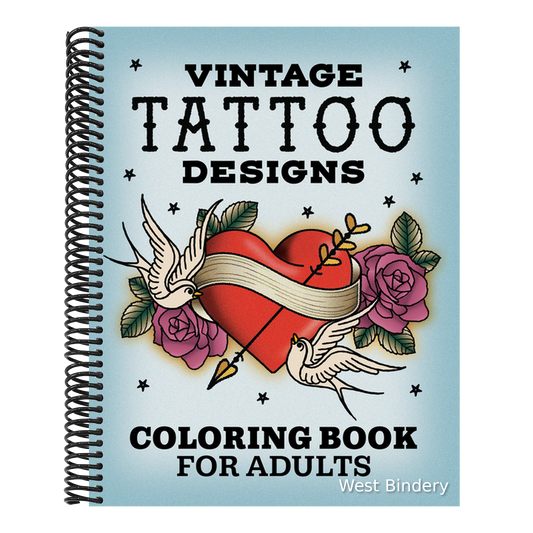 Vintage Tattoo Designs: Coloring Book for Adults
