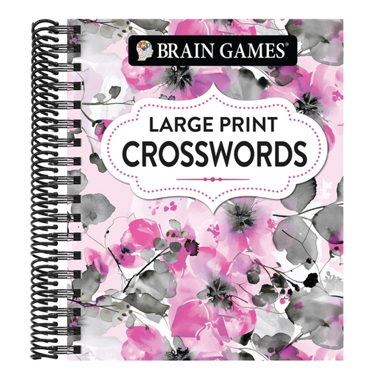 Brain Games - Large Print Crossword (Floral)