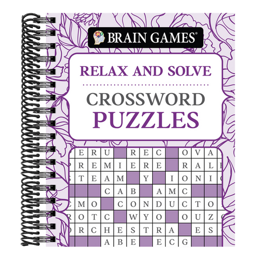 Brain Games - Relax and Solve: Crossword Puzzles (Pattern Cover)
