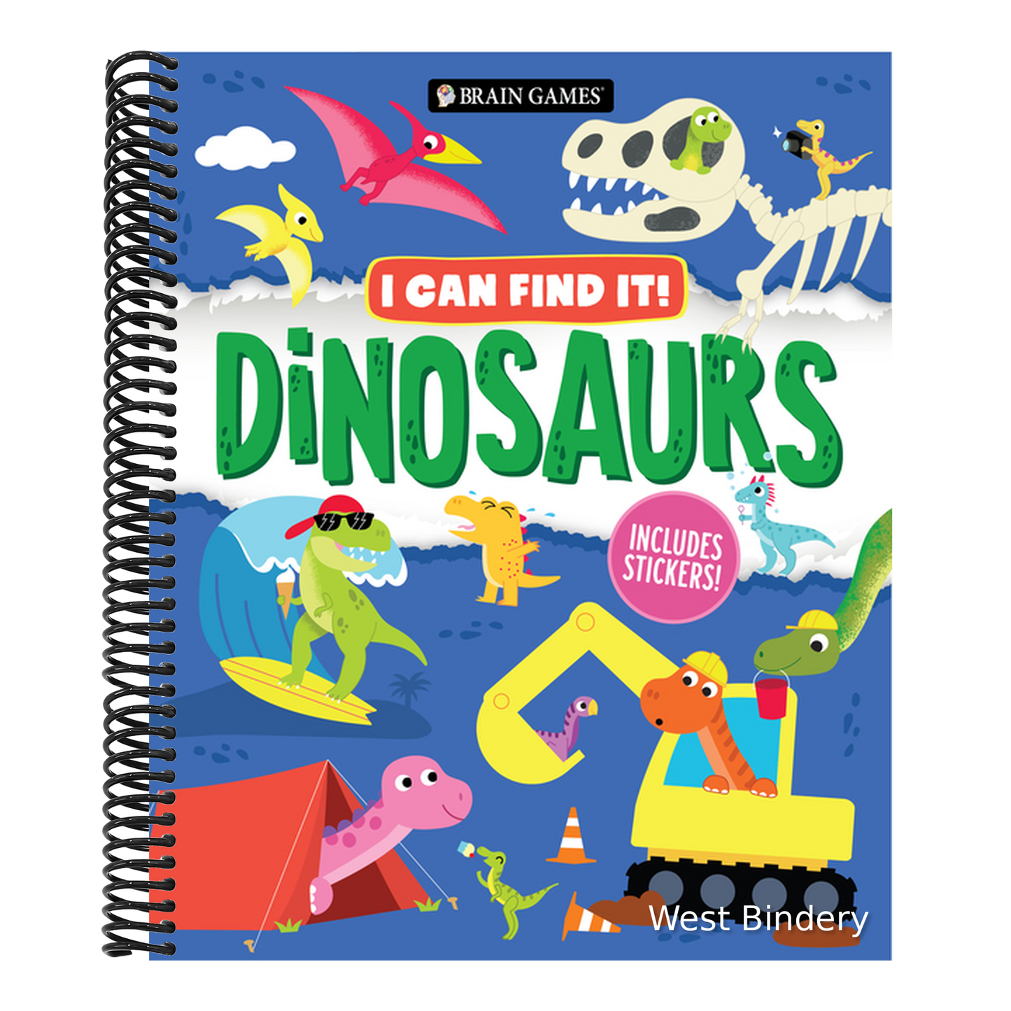 Brain Games - I Can Find It!: Dinosaurs - Includes Stickers!