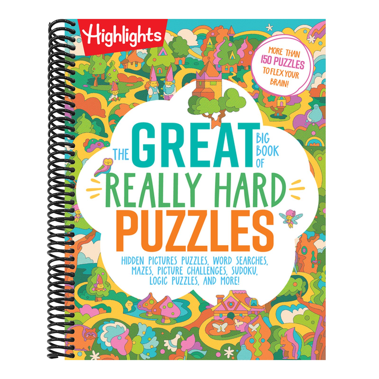 The Great Big Book of Really Hard Puzzles: 256 Pages of Mind-Twisting Mazes, Logic Games and Hidden Pictures Puzzles, Highlights Activity Book for Kids Ag (Great Big Puzzle Books)