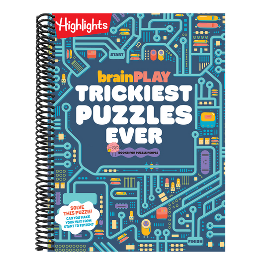 Brainplay Trickiest Puzzles Ever: Extra Tricky Brain Teasers, Logic Puzzles and Games for Kids 7 and Up, Over 200 Brain Games for Kids (Brainplay Puzzle Books) (Spiral Bound)