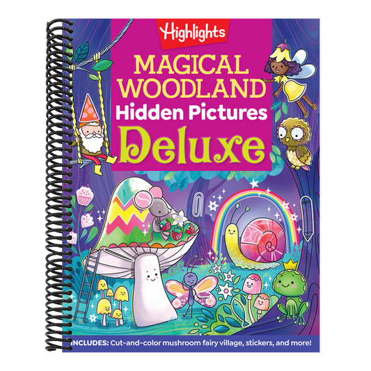 Magical Woodland Hidden Pictures Deluxe: 96 Pages of Magical Recipes, Crafts, Forest Puzzles and Stickers, Search for Mushrooms, Gnomes, Woodland Anim (Highlights Hidden Pictures) (Spiral Bound)