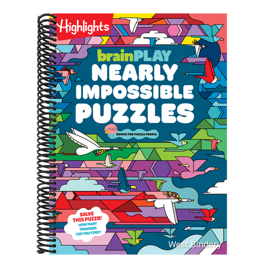 Brainplay Nearly Impossible Puzzles: Highlights Puzzle Book for Kids with Super Hard Brain Teasers, Logic Games, Hidden Objects and Wordplay for Puzzl