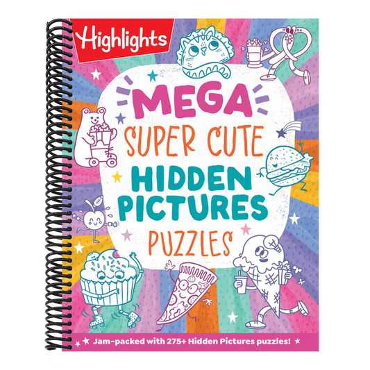 Mega Super Cute Hidden Pictures Puzzles: The Biggest and Cutest Book of Picture Puzzles Ever Featuring Thousands of Adorable Hidden Objects for Kids 6 (Mega Hidden Pictures Puzzles) (Spiral Bound)