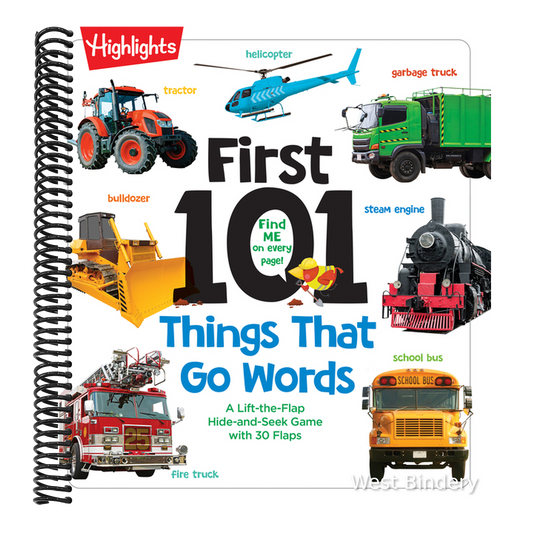 First 101 Things That Go Words: Oversized Lift-The-Flap Board Book with 101 Vehicle Words, Colorful Photos and Interactive Learning Fun for Babies and