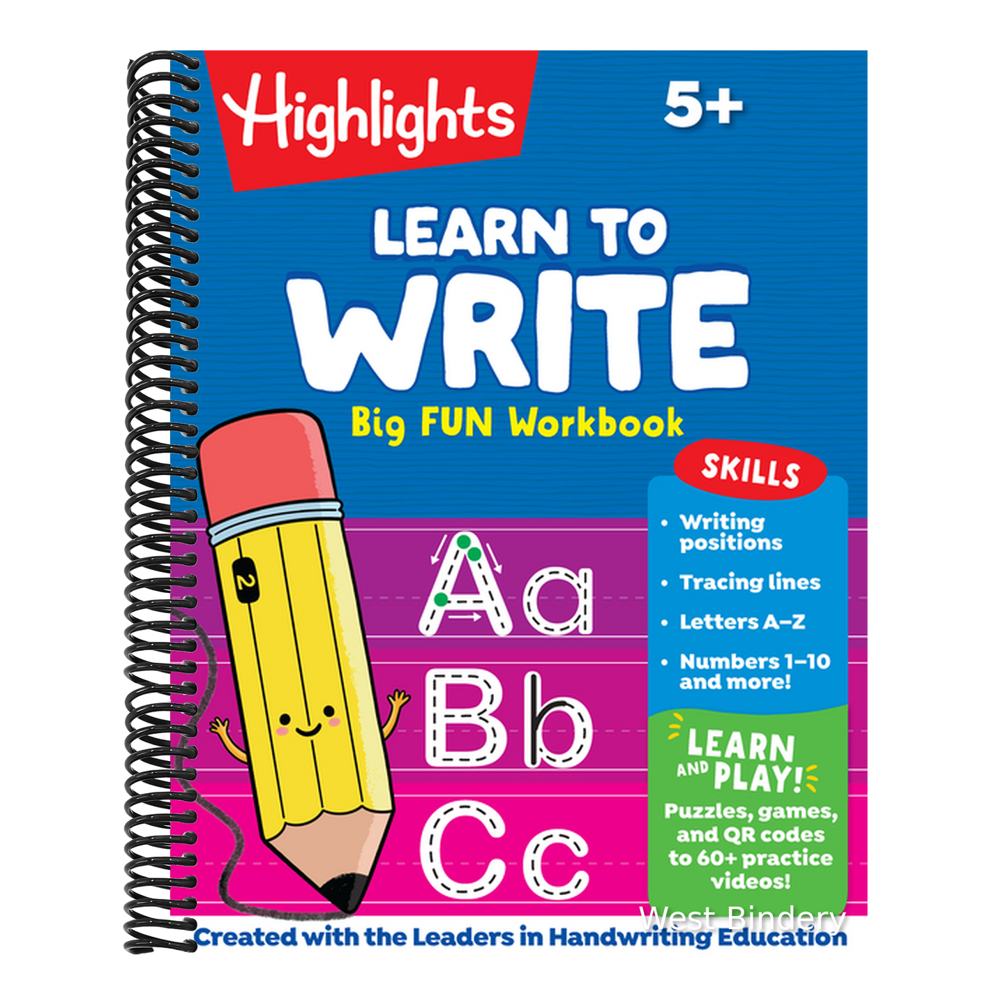 Learn to Write Big Fun Workbook: 112-Page Handwriting Practice Book for Kids 5-7, Learn How to Write with Puzzles, Tracing and More, Tear-Out Pages fo