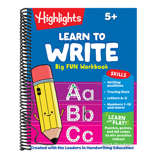 Learn to Write Big Fun Workbook: 112-Page Handwriting Practice Book for Kids 5-7, Learn How to Write with Puzzles, Tracing and More, Tear-Out Pages fo