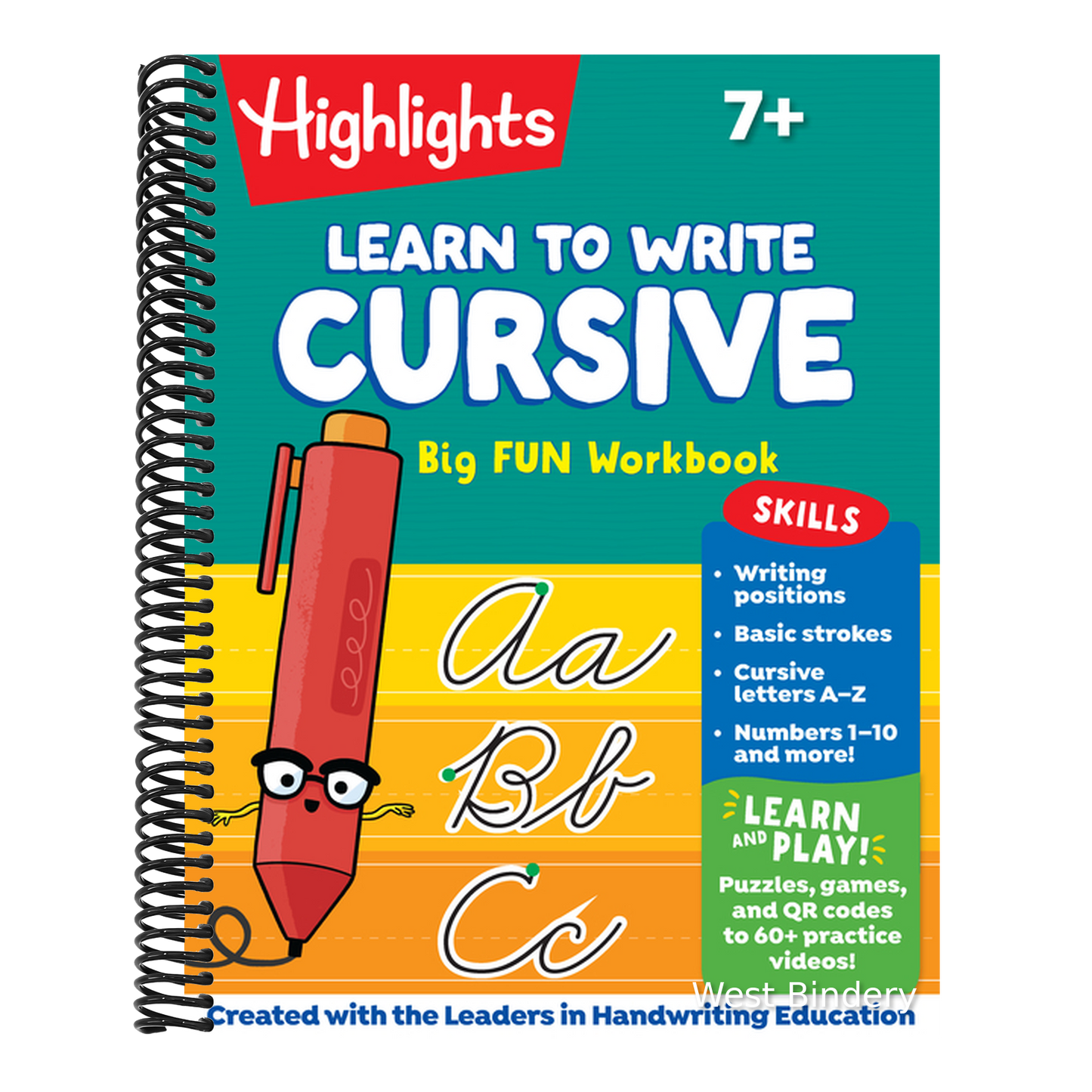 Learn to Write Cursive Big Fun Workbook: 110-Page Cursive Handwriting Workbook, Step-By-Step Instructions for Cursive Writing Practice, Learn Cursive