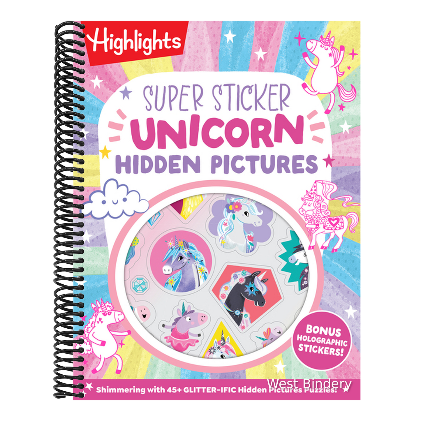 Super Sticker Unicorn Hidden Pictures: Hidden Pictures Puzzle Book for Kids Ages 6-9 with Magical Unicorn Adventures, Dragons, Gnomes and Over 30 Whim