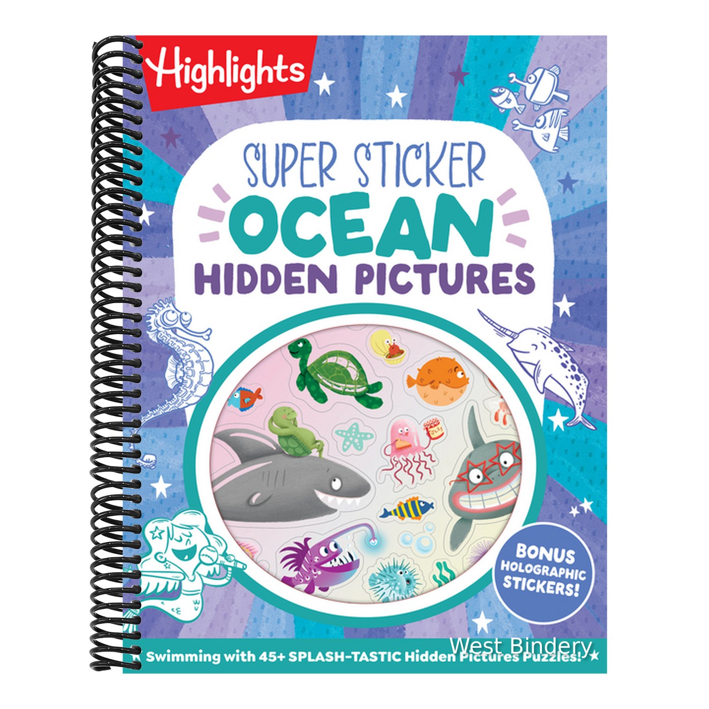 Super Sticker Ocean Hidden Pictures: Hidden Pictures Puzzle Book with Splash-Tastic Ocean Scenes, Sharks, Mermaids, Leaping Dolphins and Aquatic Holog