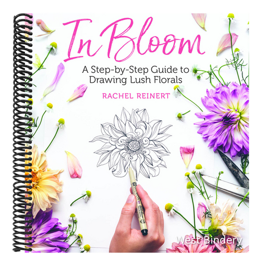 In Bloom: A Step-By-Step Guide to Drawing Lush Florals - An Easy How-To-Draw Flowers Book for Beginners