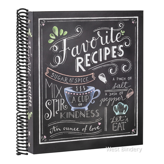 Deluxe Recipe Binder - Favorite Recipes (Chalkboard) - Write in Your Own Recipes