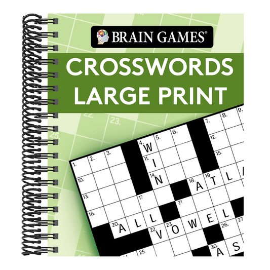 Brain Games - Crosswords Large Print (Green)