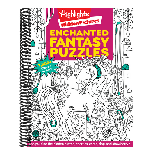 Enchanted Fantasy Puzzles: Find Over 1,800 Hidden Objects Within This Fairy Tale Puzzle Book with Dragons, Fairies and Magical Creatures (Highlights Hidden Pictures) (Spiral Bound)