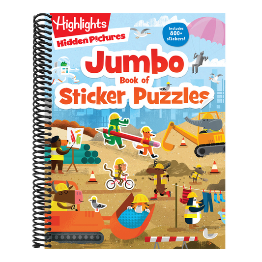 Jumbo Book of Sticker Puzzles: Ultimate Sticker Puzzle Fun with Over 800 Stickers & 100 Activities, Including Mazes, Hidden Pictures Scenes & Logic Pu (Highlights Jumbo Books & Pads) (Spiral Bound)