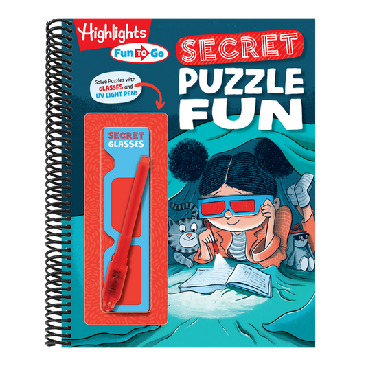 Secret Puzzle Fun (Highlights Fun to Go Deluxe) (Spiral Bound)