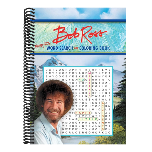 Bob Ross Word Search and Coloring Book (Coloring Book & Word Search) (Spiral Bound)
