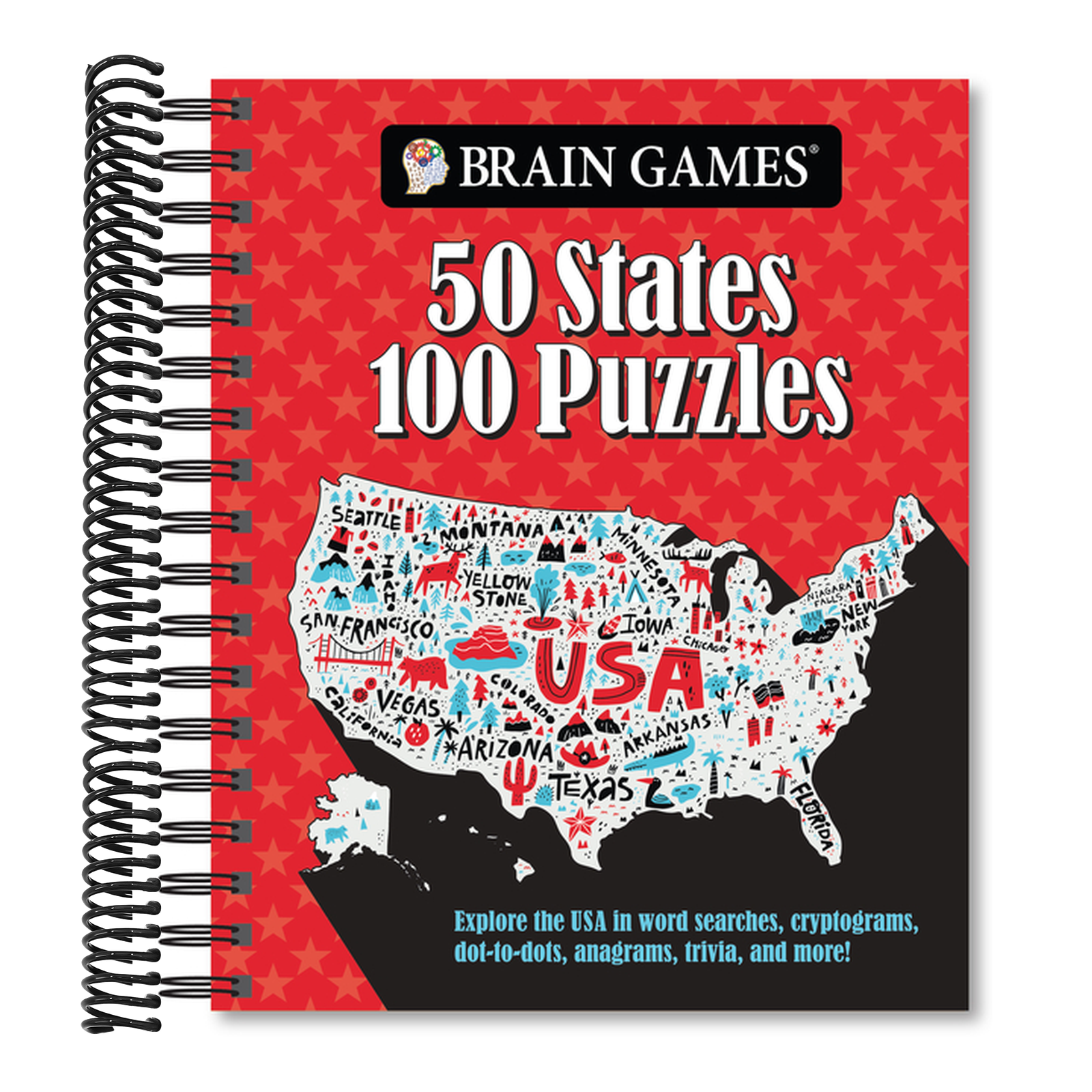 Brain Games - 50 States 100 Puzzles: Explore the USA in Word Searches ...