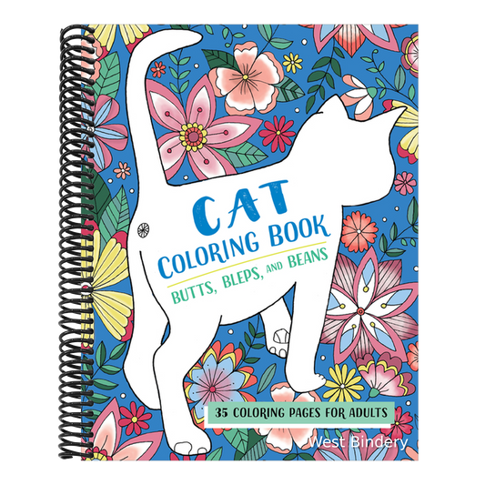 Butts, Bleps, and Beans Cat Coloring Book: 35 Coloring Pages for Adults