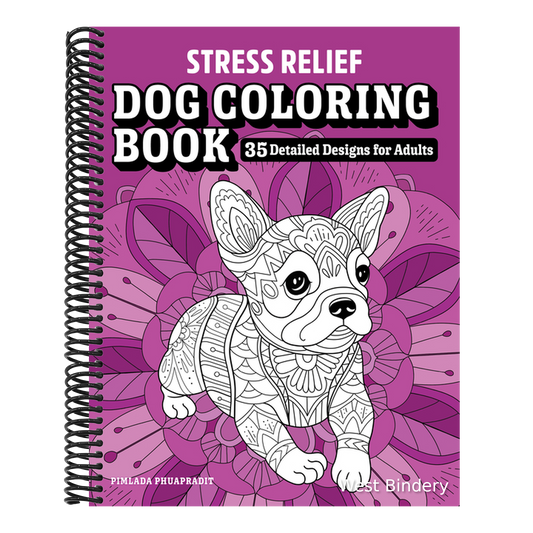 Stress Relief Dog Coloring Book: 35 Detailed Designs for Adults