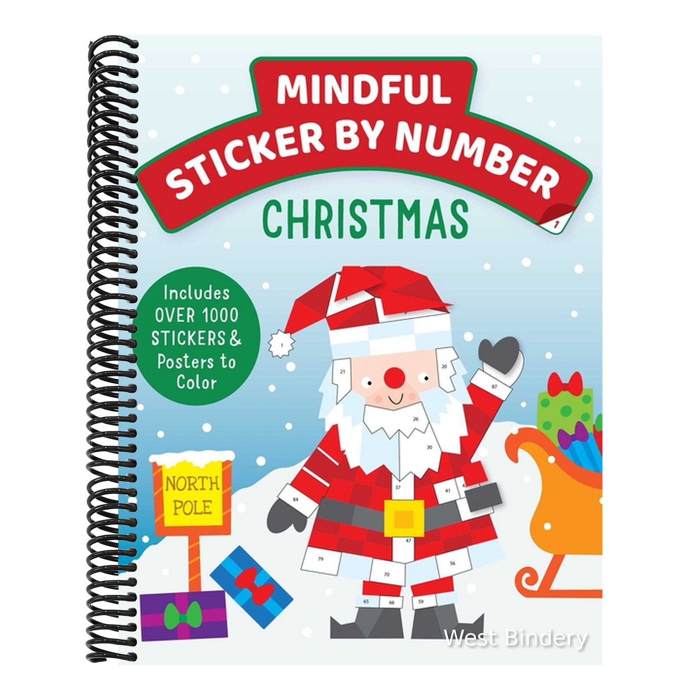 Mindful Sticker by Number: Christmas: (Sticker Books for Kids, Activity Books for Kids, Mindful Books for Kids, Christmas Books for Kids)