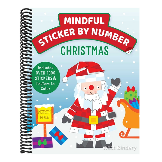 Mindful Sticker by Number: Christmas: (Sticker Books for Kids, Activity Books for Kids, Mindful Books for Kids, Christmas Books for Kids)