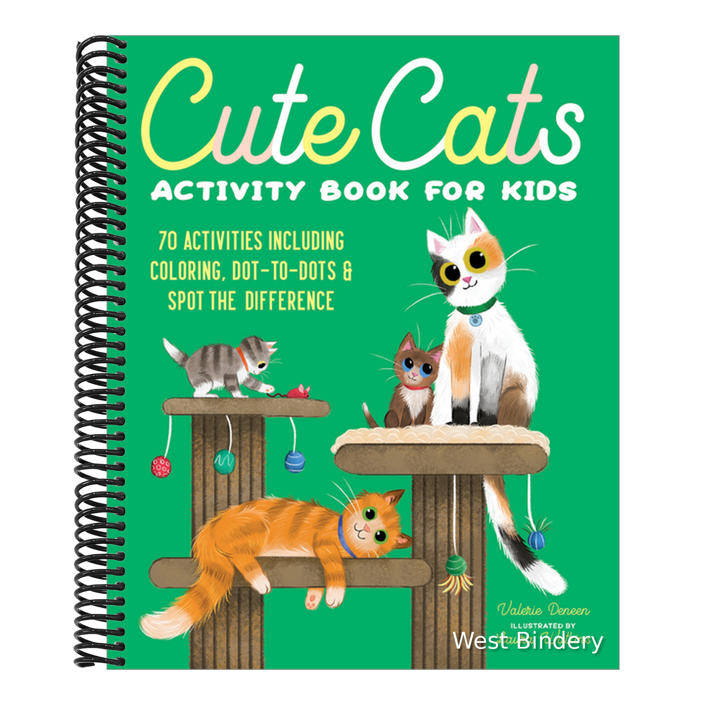 Cute Cats Activity Book for Kids: 70 Activities Including Coloring, Dot-To-Dots & Spot the Difference